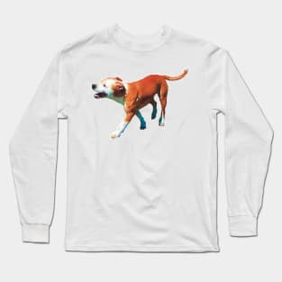 Smiling Happy Pit Bull Long Sleeve T-Shirt